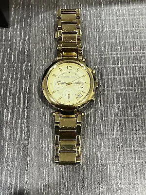Michael Kors Mk5276 Parker Gold Steel Chronograph Watch • $25