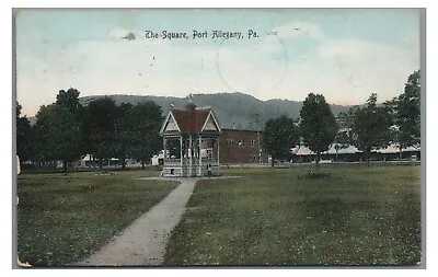 The Square In PORT ALLEGANY PA McKean County Vintage Pennsylvania Postcard • $4.99
