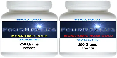 MONATOMIC GOLD ORMUS + MONATOMIC ROSE GOLD ORMUS - 250 GRAMS EACH By Four Realms • $355