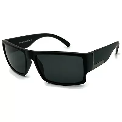 Mens OG Cholo Super Dark Lens Black Sunglasses Gangster Large Square LOC Style • $10.99