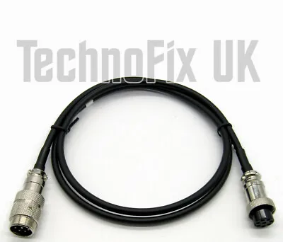 1m 8 Pin Round Microphone Extension Cable For Yaesu Transceivers • £21.99