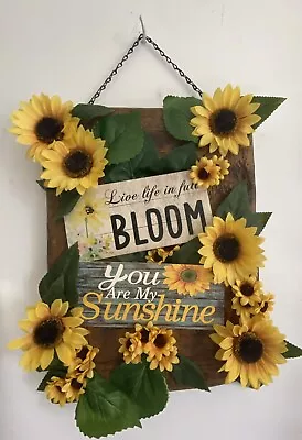 You Are My Sunshine Wall Plaque 3D Sunflower Wall Hanging Rustic 15.5 X 12 Inch • £20