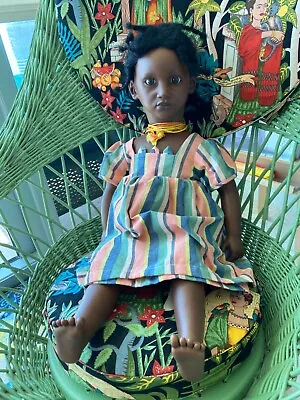 Annette Himstedt  Fatou  Barefoot Child Doll Vintage 1987 PRISTINE • $230