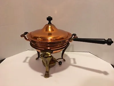 Vintage Chafing Dish Copper & Brass S Sternau & Co New York Trade Mark • $49.95