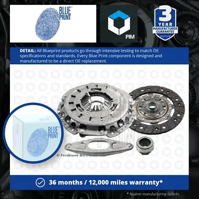 Clutch Kit 3pc (Cover+Plate+Releaser) Fits BMW 118D 2.0D 2006 On Blue Print New • $157.43