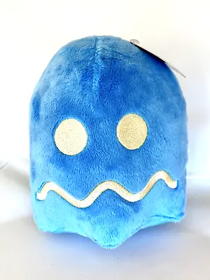 Pac Man Vulnerable Blue Ghost 7  RARE Large Plush Stuffed Namco Toy NEW W/Tag • $14.37