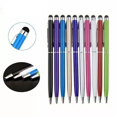 2 In 1 10x Dual-Function Stylus Pens: Smooth Ballpoint Touch Screen Compatible • £1.89