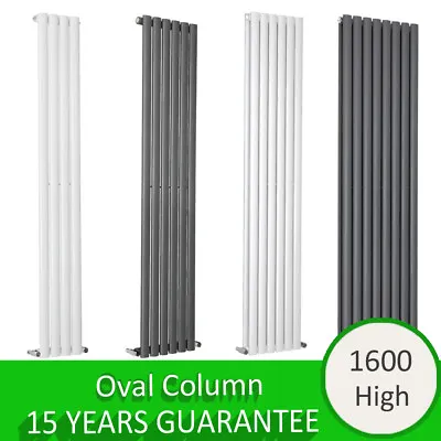 Vertical Designer Oval Panel Rads Column Tall Upright Central Heating Radiator • £64.99