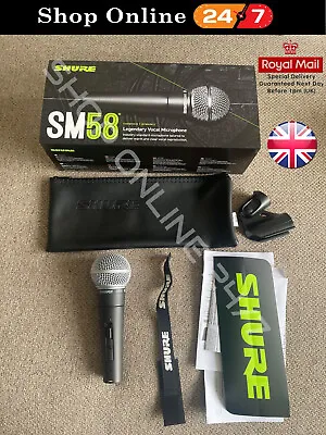 Shure SM58S With On/Off Switch Dynamic Vocal Microphone | 1 Year Warranty | U.K • £74.99