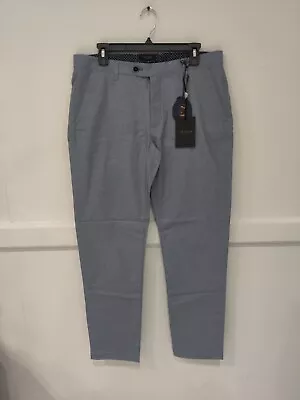 NWT Ted Baker London Men's DARTMO Mini Design Trousers Blue Size 36R $185 N97 • $101.99