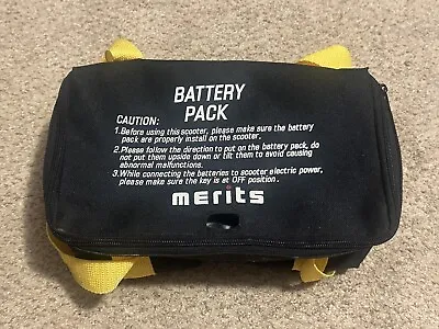 Black Zippered Battery Pack & Battery Bag For Merits Scooter / Power Wheelchair • $75