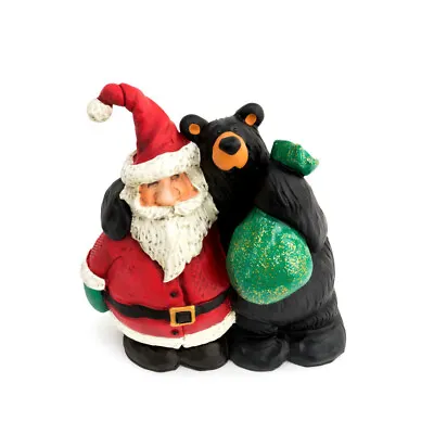 $28.04 • Buy Black Bear  Santa's Buddy  By Jeff Fleming Bearfoots Christmas Decor New 2022