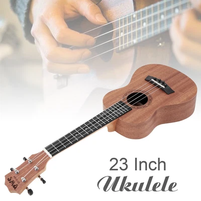 23 Inch Mahogany Wood Concert Ukulele Four String Guitar Christmas Gifts • $54.90