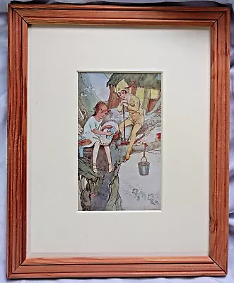 MABEL LUCIE ATTWELL - Vintage Fantasy Fairy/pixie Print -  Framed And Mounted. • £10