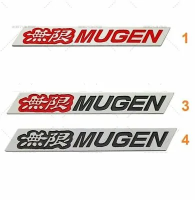 1x NEW JDM Brushed Aluminum Mugen Badge Emblem Side Spoiler Fit All Cars  • $9.88