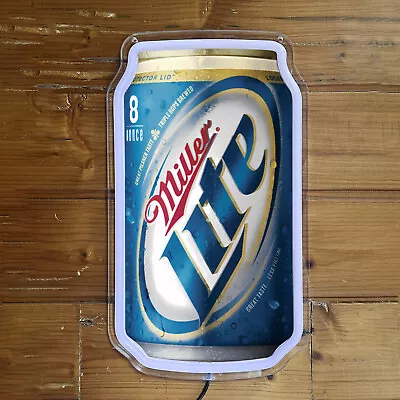 Miller Lite Soft Drinks Neon Sign Light  Bars Parties Clubs Wall Decor 12 X7  K1 • $49.90