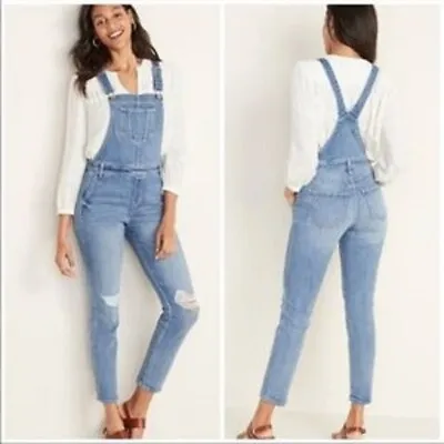 Old Navy Dahlia O.G. Straight Distressed Jean Overalls Size 2 • $5