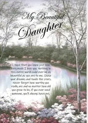 £3.99 • Buy NEW 'My Beautiful Daughter' -  A5 Card For Her Birthday Love Keepsake
