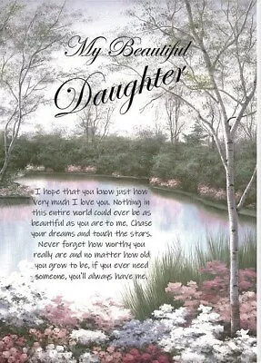 NEW 'My Beautiful Daughter' -  A5 Card For Her Birthday Love Keepsake • £3.99