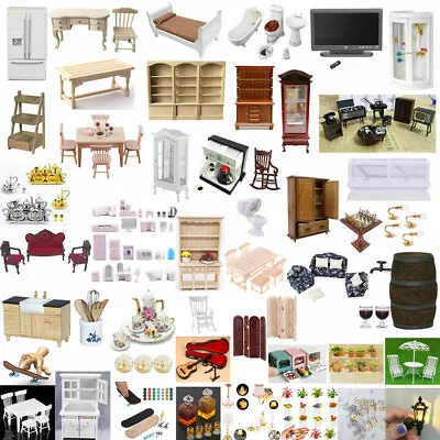 1/12 Mini Dollhouse Furniture Simulation DIY House Room Miniature Model Toy Set • $20.99