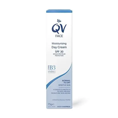 Ego Qv Face Moisturising Day Gentle Formula Sensitive Skin Cream Spf 30 75g • $22.81
