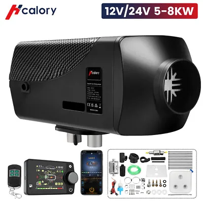 Hcalory® 2KW 5KW 8KW Bluetooth Diesel Air Heater 12V-24V For Caravan Car RV Boat • $175.99