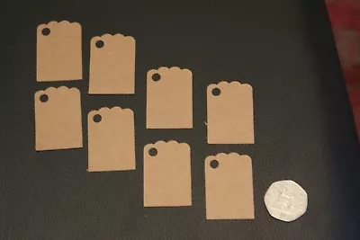 £0.99 • Buy Kraft Card Tag Wedding Favour Label Gift 3 X 4.5 Cm Scallop