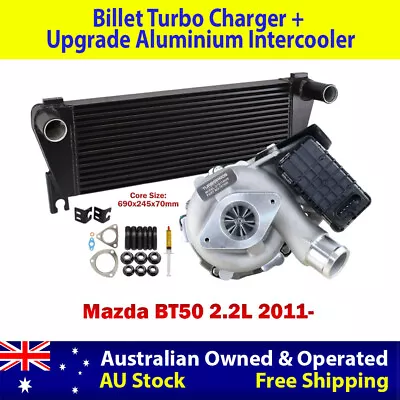 Upgrade Billet Turbo With 70mm Intercooler For Mazda BT50 2.2L 2011 Onwards • $1420