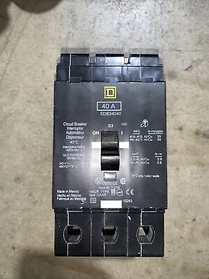 Circuit Breaker 40amp Square D Edb34040  3 Poles.  Bolt • $199.99