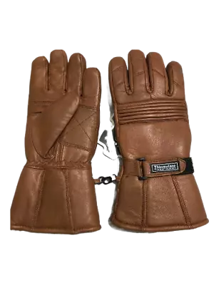 Men Genuine Soft Leather Thinsulate Motorcycle Motorbike Riding Winter Gloves • $14.99