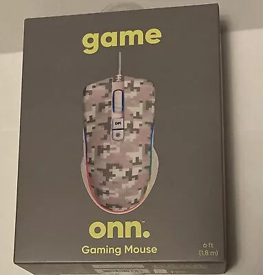 Game Onn Gaming Mouse Wired/6ft Cord USB Windows Compatible 7 LED Lighting Effec • $11