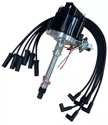 Ignition Distributor For Chevy HEI + Wires For Chevy GMC 4.3L 262 Cu Convert • $104.74