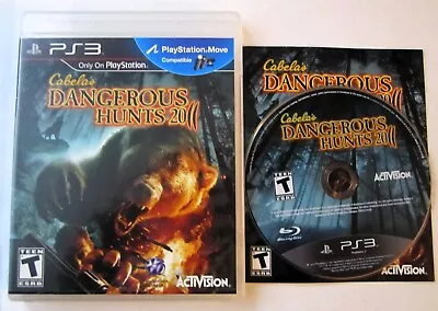 Cabela's Dangerous Hunts 2011 PS3 (Sony PlayStation 3 2010) CIB Complete In Box • $10.95