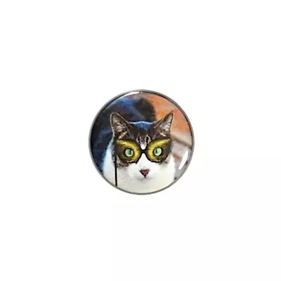 Cat Mardi Gras Fridge Magnet Cute Cat In Disguise Refrigerator Magnet 1  M35-8 • $2.90