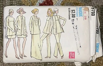 7933 Vintage Vogue SEWING Pattern Uncut 1970’s Women Dress Pantsuit • $6.99