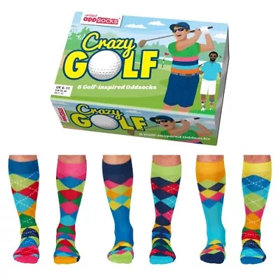 United Oddsocks Crazy Golf Inspired Mens Oddsocks - Gift Set Of Men's Socks • £17.49