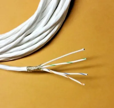  Wire Mil-Spec (PTFE) 20 AWG 4 Cond Shielded Silver Plated  Stranded 5ft • $12.23