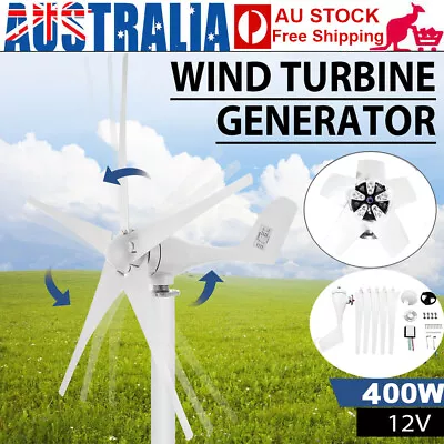 1200W 5 Blades Wind Turbine Generator 12V Charge Controller Home Power Generator • $199.09