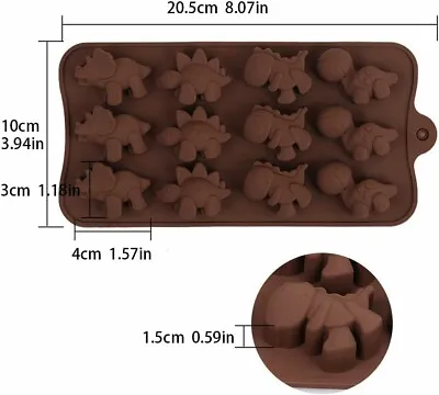 £1 • Buy 3D Silicone Cake Chocolate Mold Dinosaur Mould Wax Melt Candle Jelly Ice Candy