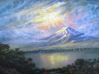 Maurice Meyer  Twilight At Mt Fuji  Japanese Landscape Stretched HS# • $199