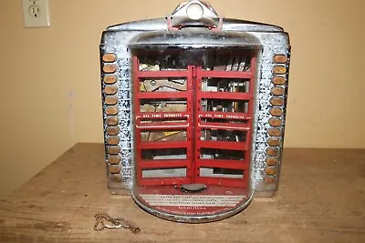 Vintage 1950's Wurlitzer Model 5207 Jukebox Chrome Wall Box Wallbox • $325