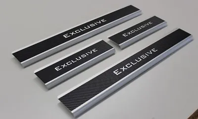 For Nissan Qashqai J10 Aluminium Carbon Entry Strips With Edge Door Sills VS • £34.52