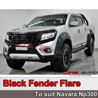 Wrinkle Black For Nissan Navara NP300 Fender Flares Wheel Arch Pocket 2014-2020 • $314.10