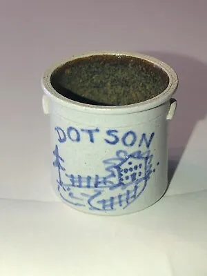 Dollhouse Miniature Artist Eileen Vernon Dotson Salt Glazed Stoneware Crock • $39.99