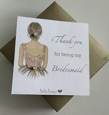 🩷Thank You Bridesmaid/Maid Of Honour/Mum Earring Card Gift • £5.99