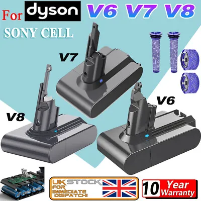 8000mAh For Dyson V6 V7 V8 Battery Replacement Animal Absolute Fluffy Motorhead • £23.99