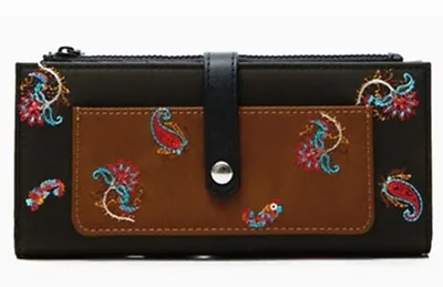Desigual Women's Embroidery Fax-Leather Wallet BNWT • $55