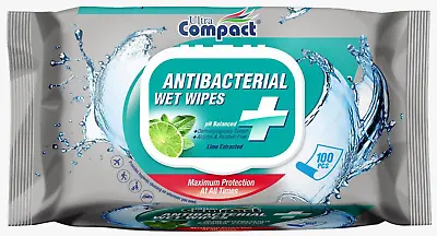 £17.99 • Buy ANTI BACTERIAL WET WIPES X 12 Packs 100 Per Pack Ultra Compact Travel 1200 WIPES