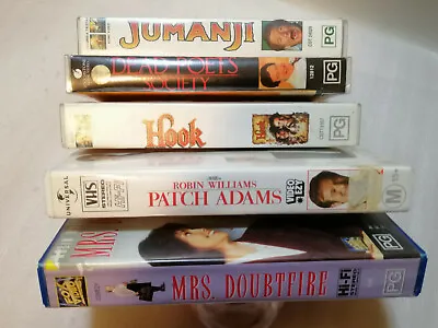 $49.95 • Buy ROBIN WILLIAMS 5 Movies Patch Adams Jumanji Hook Mrs Doubtfire Dead Poet Society