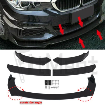 For F10 F30 F32 F36 F80 M3 M4 Glossy Black Front Bumper Lip Car Splitter Spoiler • $78.90